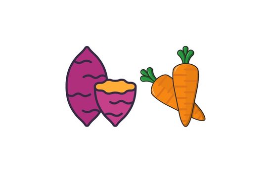 Carrots and Sweet Potatoes
