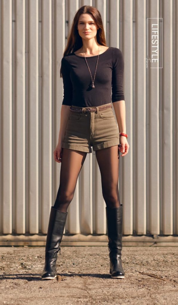 Knee High Boots with Shorts