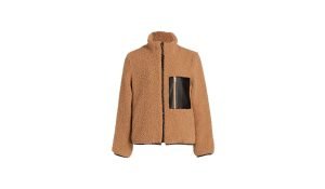 brown faux leather jacket