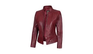 brown leather jacket for women