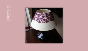 Lampshade Decorated With Buttons