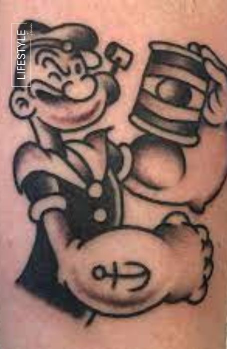 Popeye Anchor Tattoo