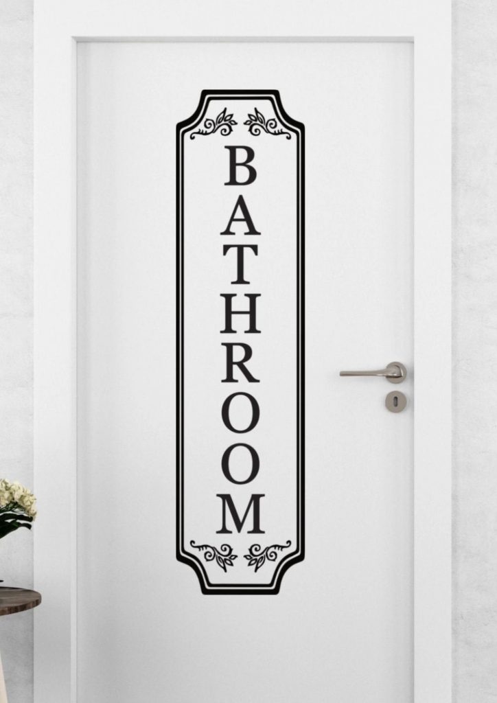 Decal bathroom doors 