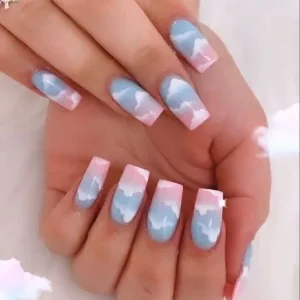 Cloud Nails in Ombre