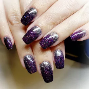 Design for Silver and Purple Ombre Nails