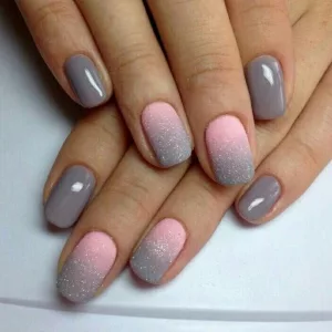Designs for Pink and Grey Ombre Nails