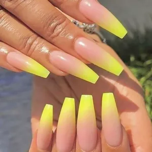 Nude And Neon Ombre Design