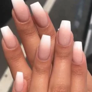 Nude and White Vertical Gradient