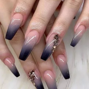 Ombre Coffin Nails