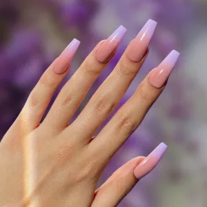 Ombre Lilac Nails