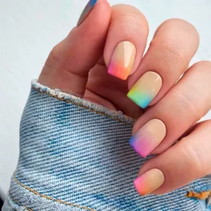 Ombre Rainbow Nails Ideas