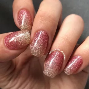 Ombre Rose Gold Nails