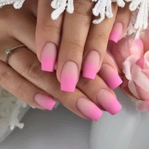 Pink Ombre Nails Designs