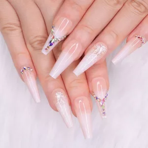 Pink Ombre Pattern Featuring Crystals