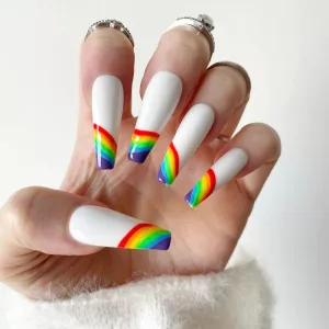 Summer Rainbow Nails