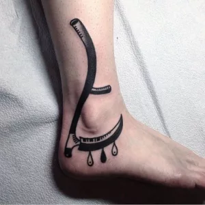 Abstract Art for Men on Ankle Tattoo