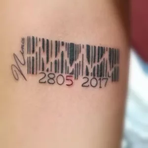 Barcode Tattoos Men on Ankle Tattoo