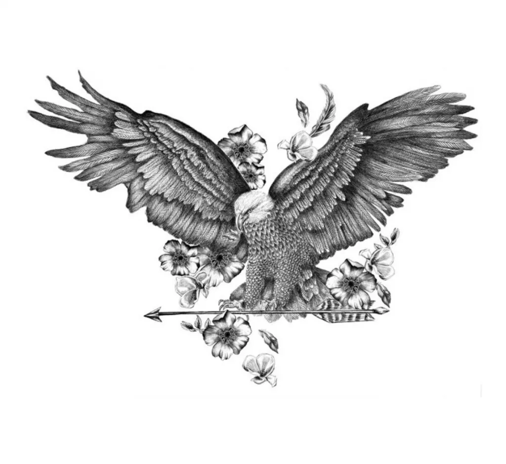 Eagle and Arrow Tattoo