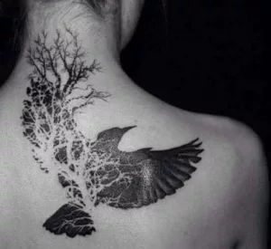 Eagle and Tree Tattoo