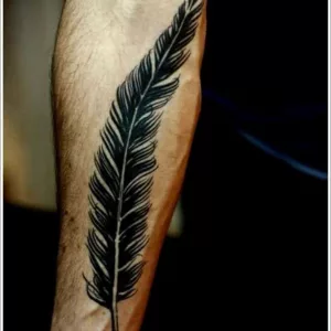 Feather Ankle Tattoo