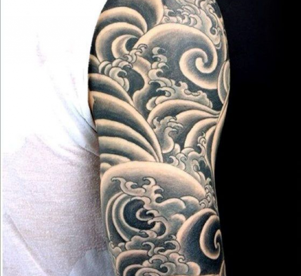 Japanese Waves Tattoo Filler Ideas