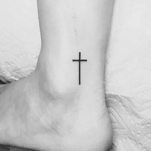 Religious Symbols Tattoo for Men on Ankle