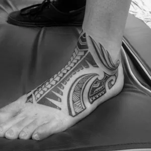 Tribal Designs Tattoo for Men on Ankle