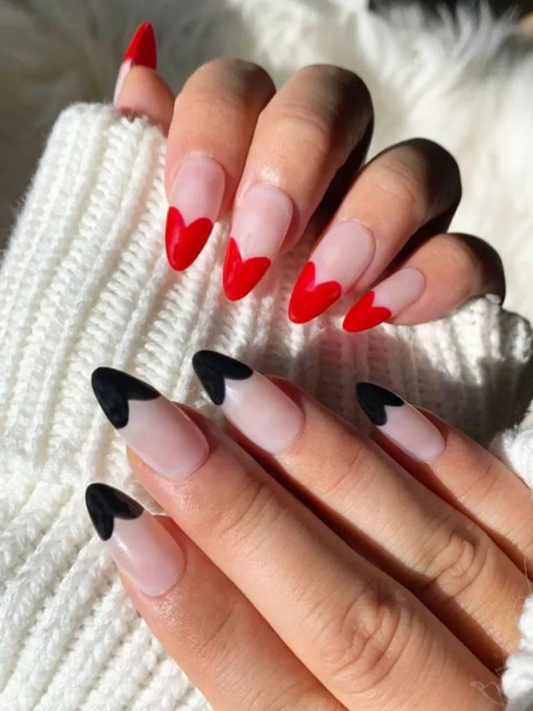 Black Hearts Spread Love with Your Nails