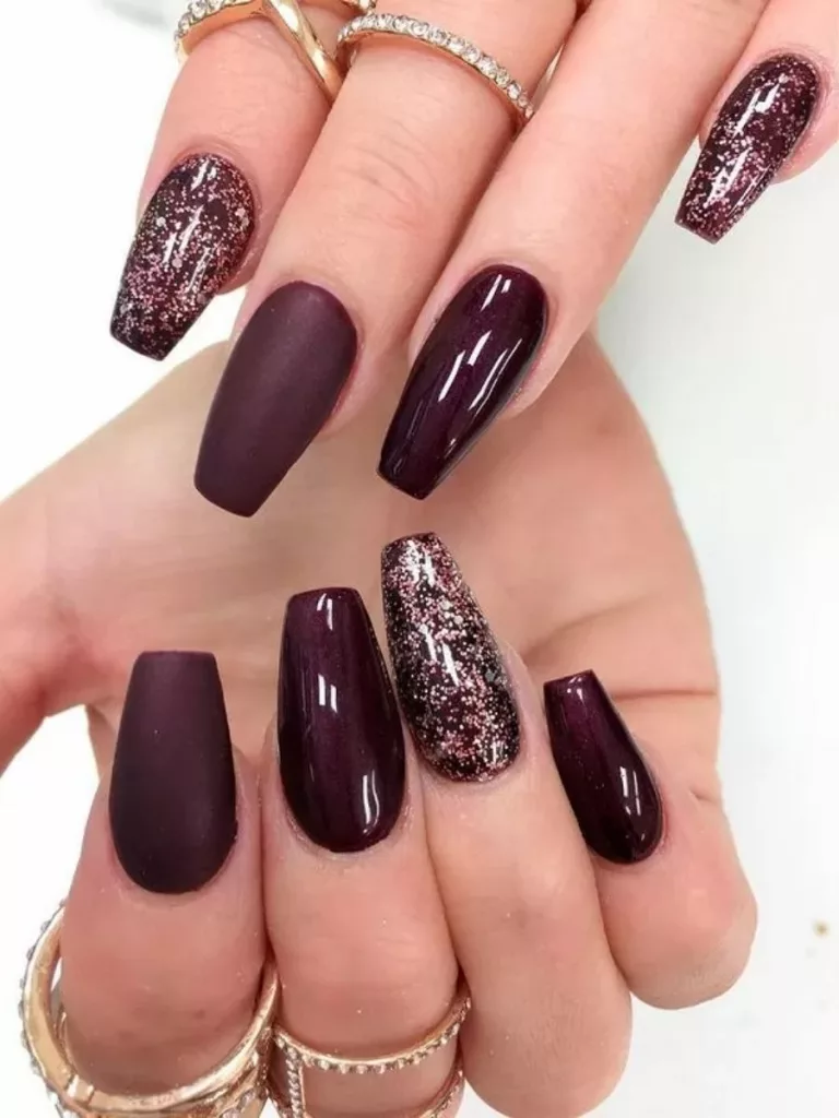  Brown Nail Designs with Glitter