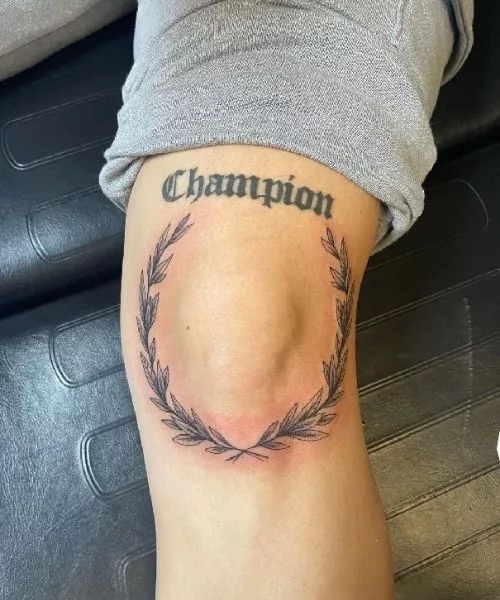 Champion Around The Knee Tattoo For Women