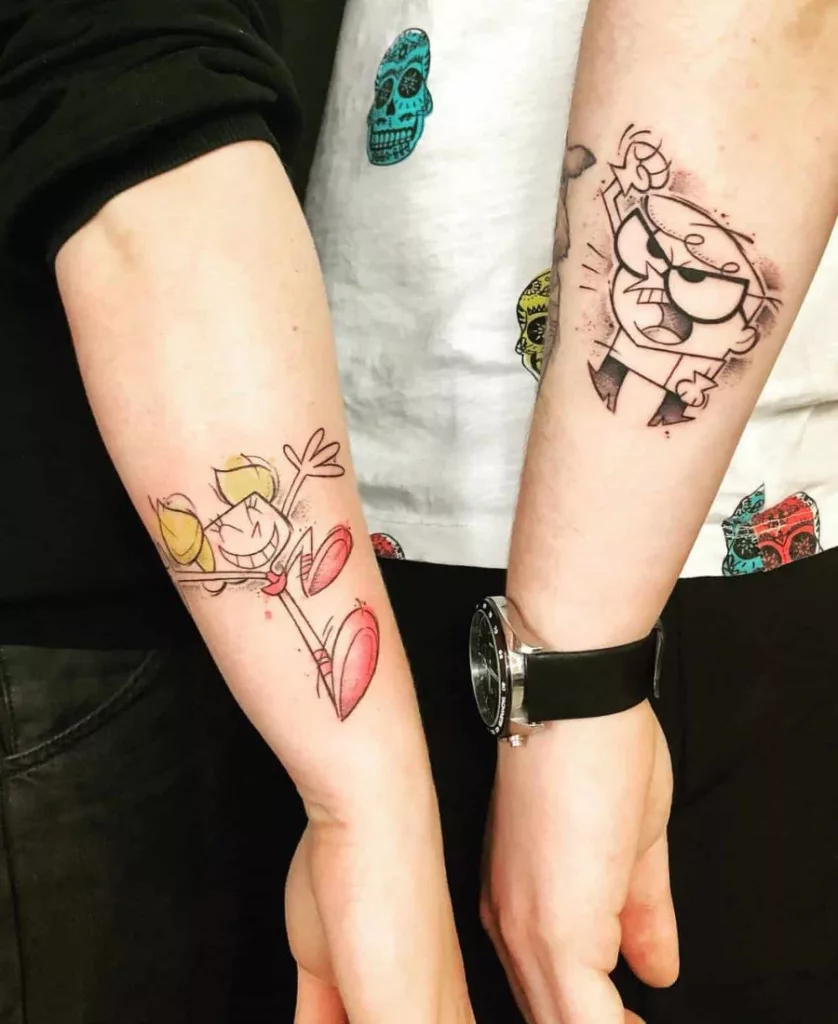 Funny Brother Sister Tattoo Design