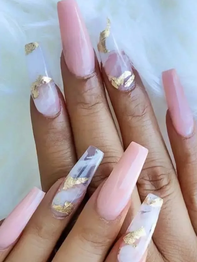 Gold Leaf nails