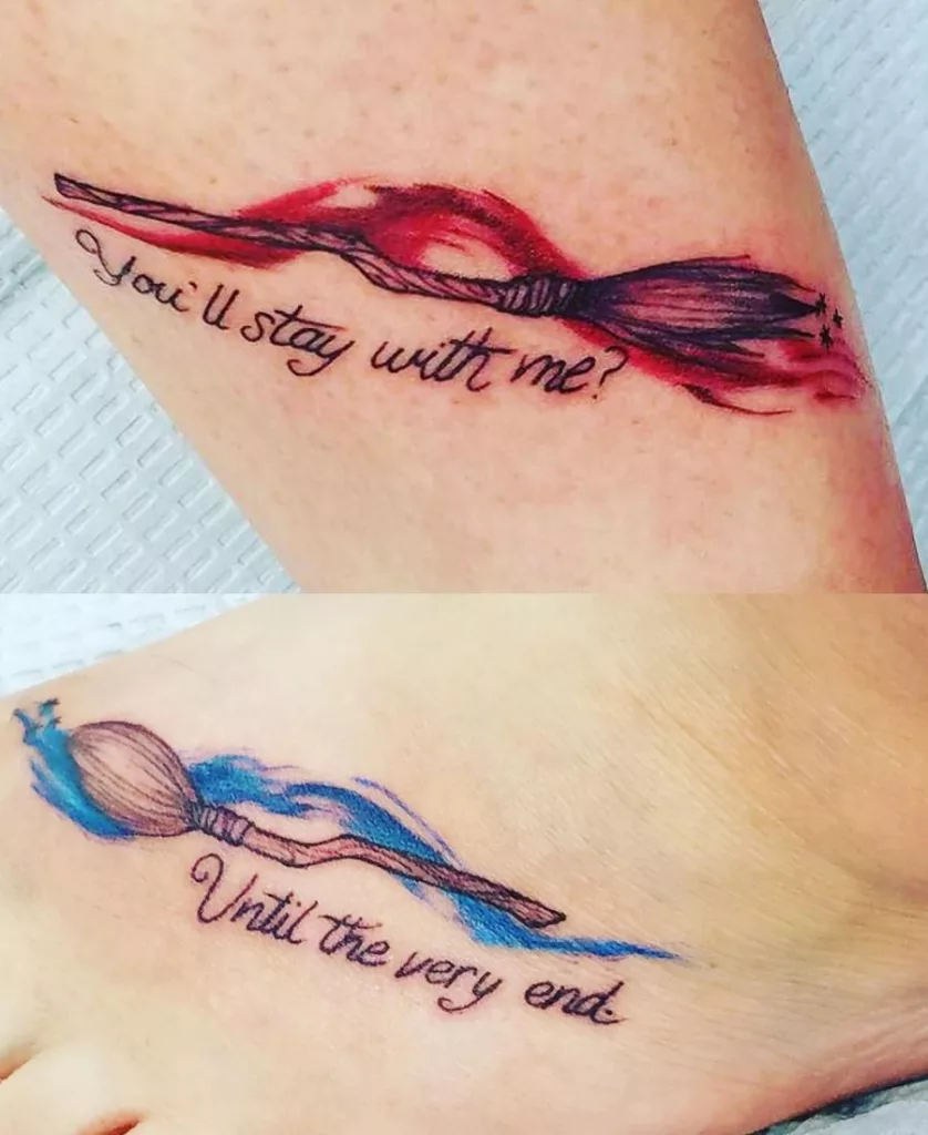 Harry Potter-Inspired Brother and Sister Tattoo Design
