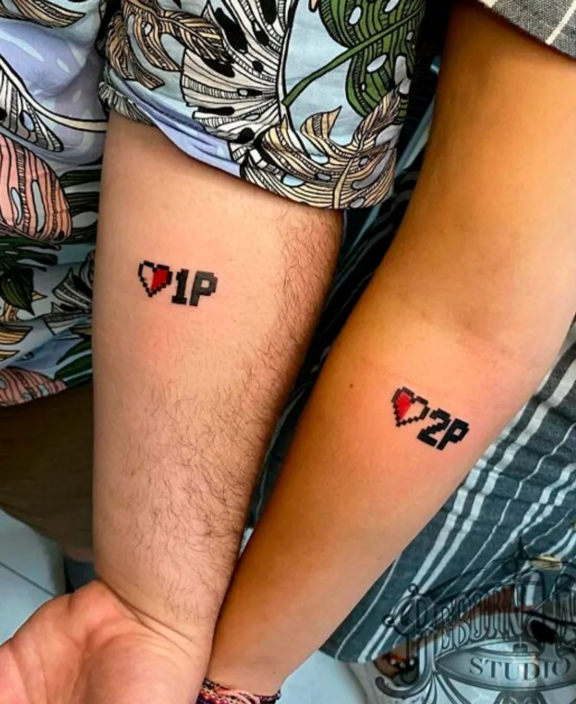 Identical Pattern Brother and Sister Tattoo Design