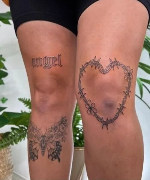 knee tattoos for females