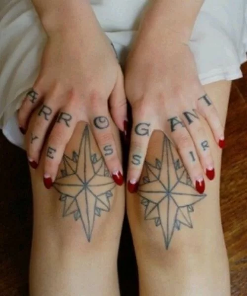 knee tattoos for females
