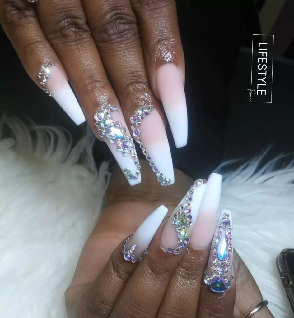ombre-coffin-nails-with-rhinestones